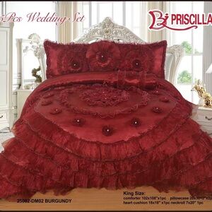 Burgundy Wedding Bedding Set